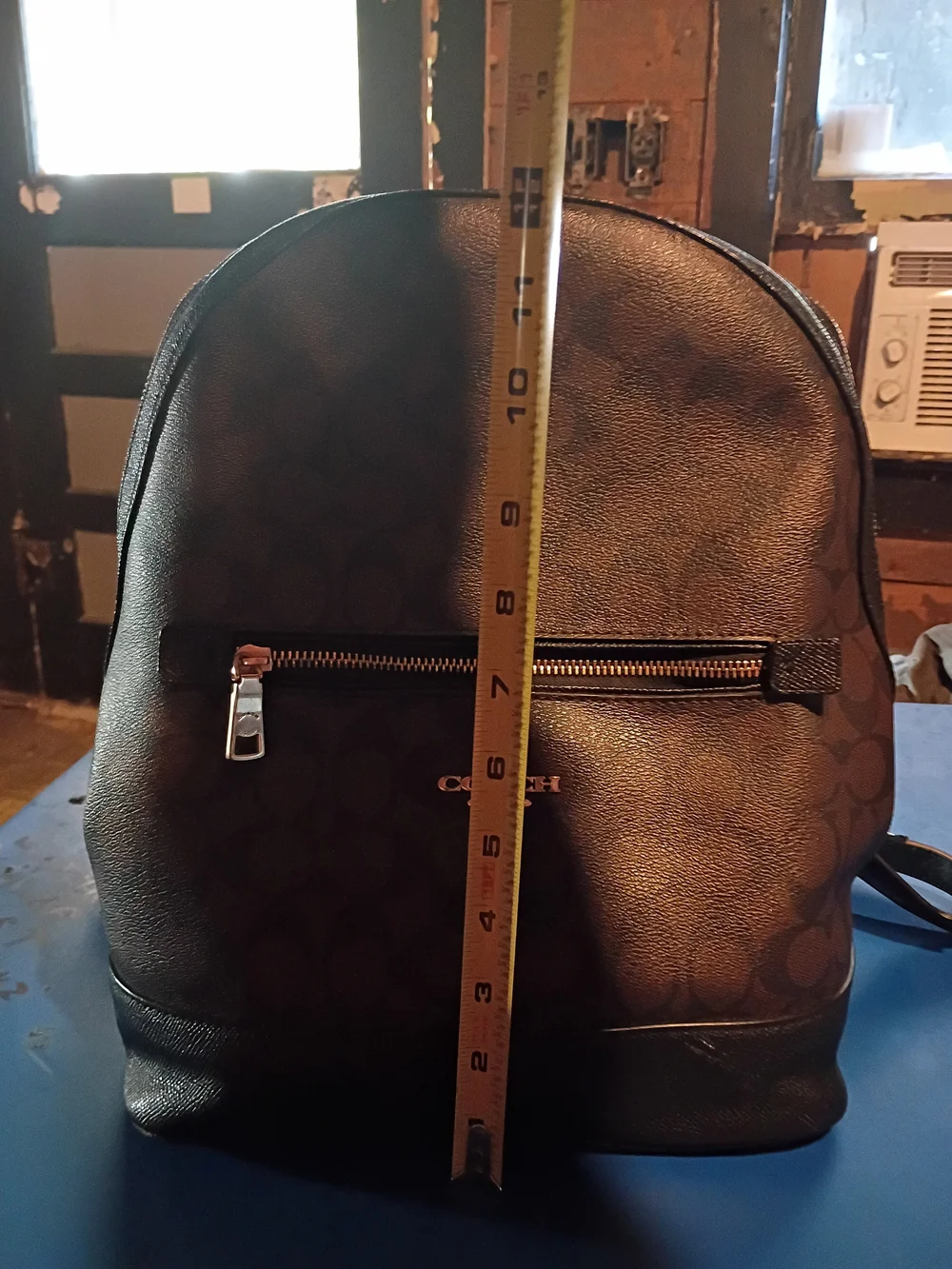 COACH Brown Signature Canvas Backpack